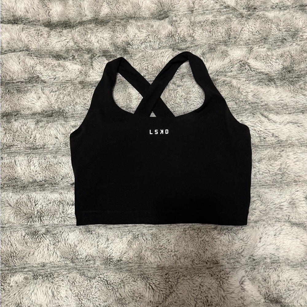 LSKD Women's Black Sports Bra